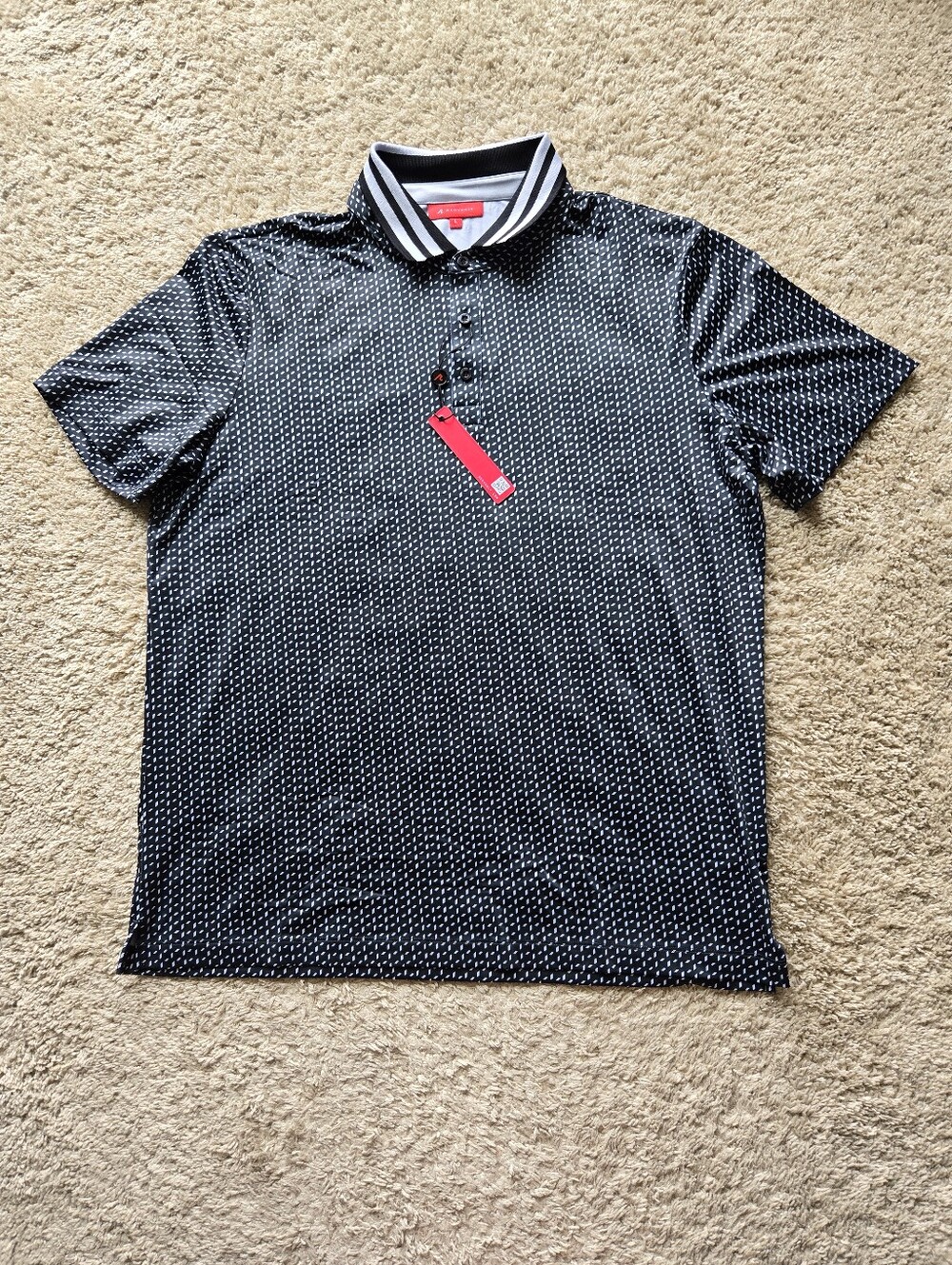 Redvanly Pascal Polo Mens L Tuxedo Athleisure Golf